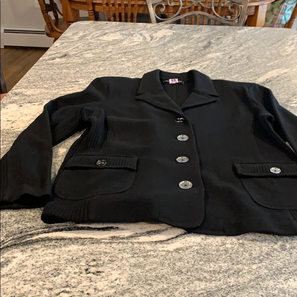 Jones New York boiled wool sweater/blazer